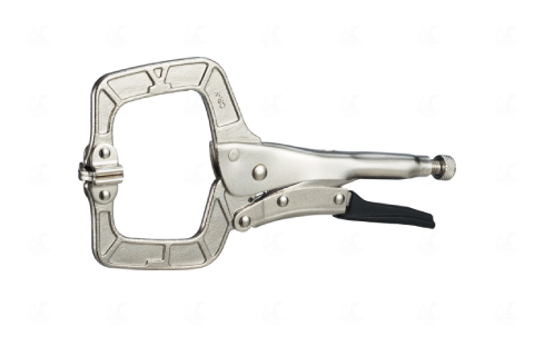 Locking C-Clamp with Swivel Pads (Fast release type)